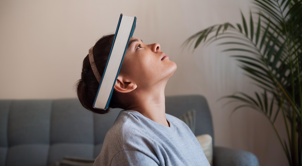 Neck strengthening posture aids neck exercise for snoring